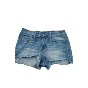 Klique shorts Womens 25 Raw Hem Demim Summer Mid Rise Blue Casual
